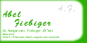 abel fiebiger business card